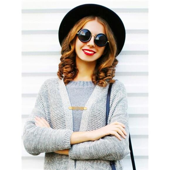 4 Pieces Vintage Sweater Shawl Clips Retro Cardigan Collar Clips Dress Shirt - Picture 2 of 7